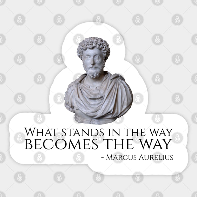 Marcus Aurelius Philosophy Stoicism Motivating Ancient Rome Sticker by Styr Designs